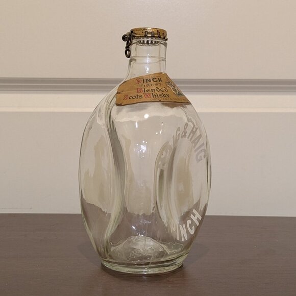 1957-1964 Vintage Rare Haig & Haig Pinch Empty 3 Sided Scotch Decanter bottle - Picture 3 of 11